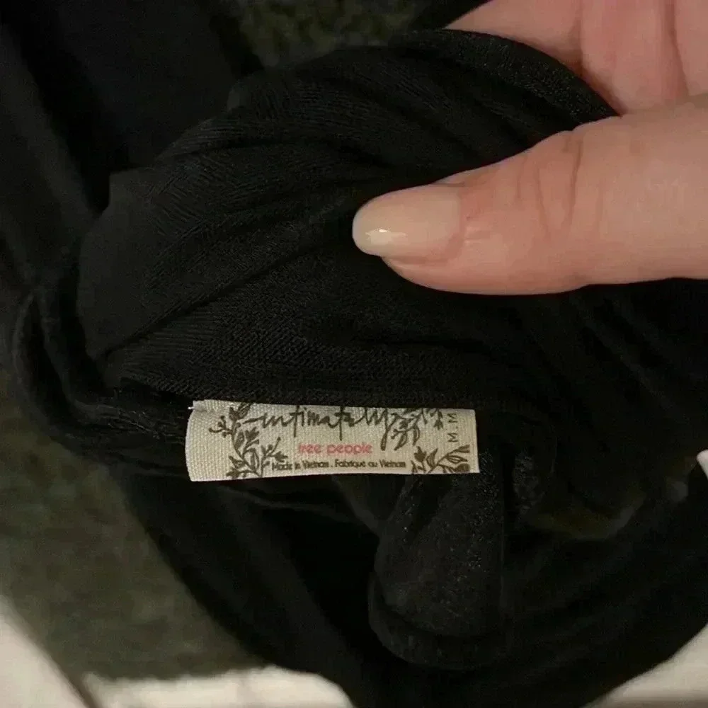 NWT Free People‎ Black Bodysuit